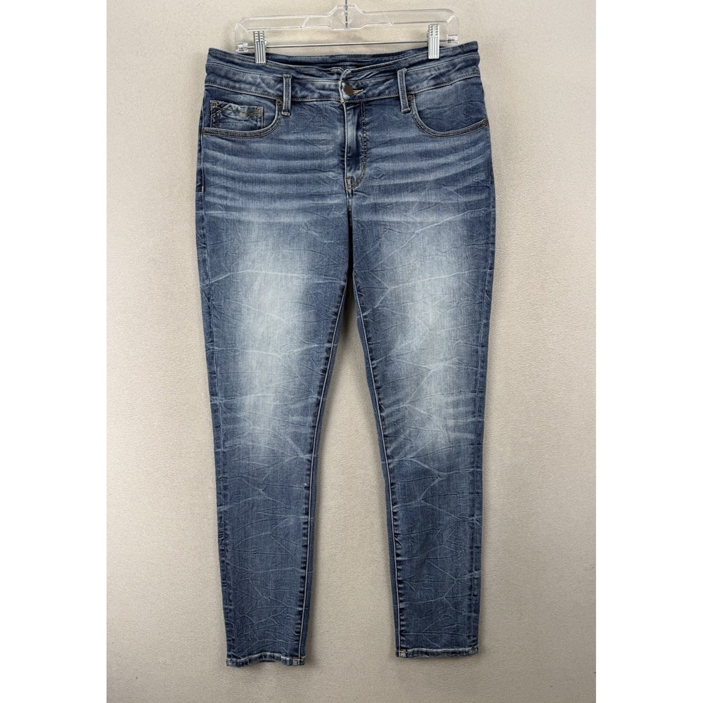 Buckle Black Fit No 53 Skinny Jeans Womens Size 32 Stretch Medium Wash Denim